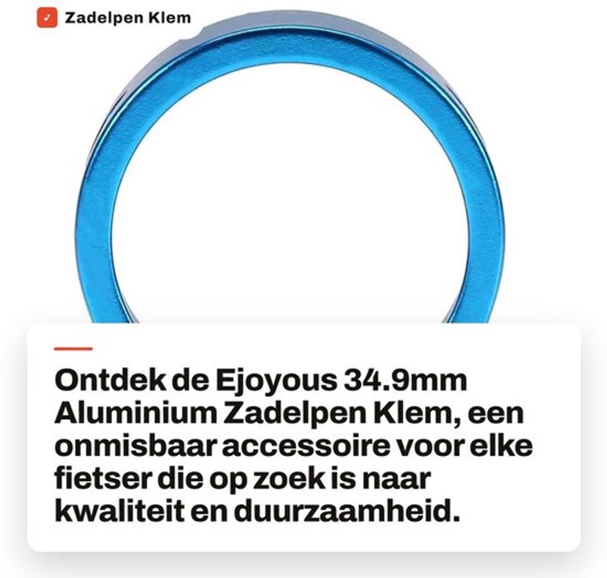 Klem 34.9mm - Aluminium Beugel - Universele Montage - Geschikt voor Fietszadel - Lichtgewicht en Duurzaam - Eenvoudige Installatie - Zitbuis