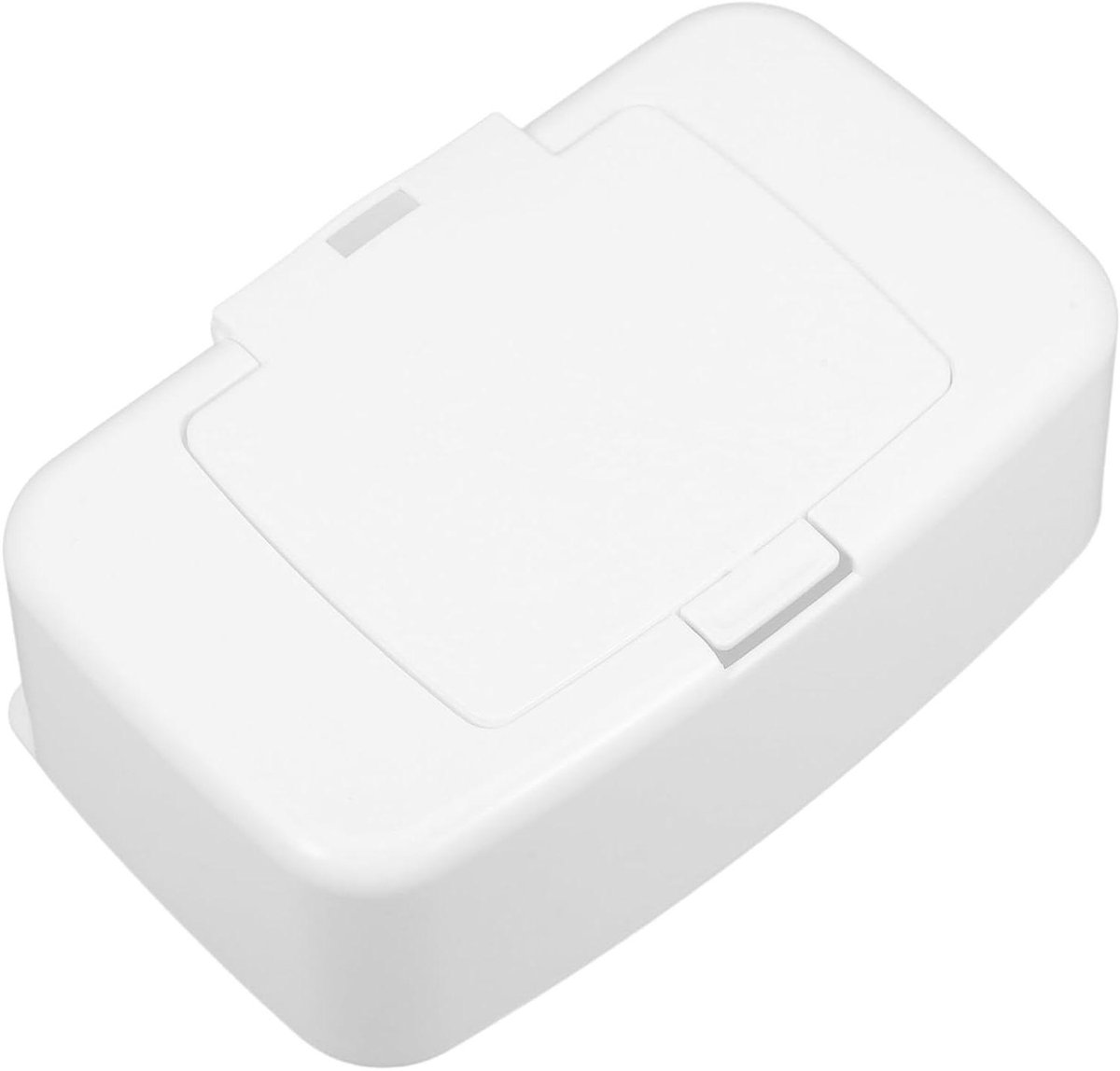 Navullbare Doekjesdispenser - Draagbare Doekjeshouder - Doekjes Vers Houden - Stofdicht Deksel - 16.9 x 10.5 x 6 cm - Wit