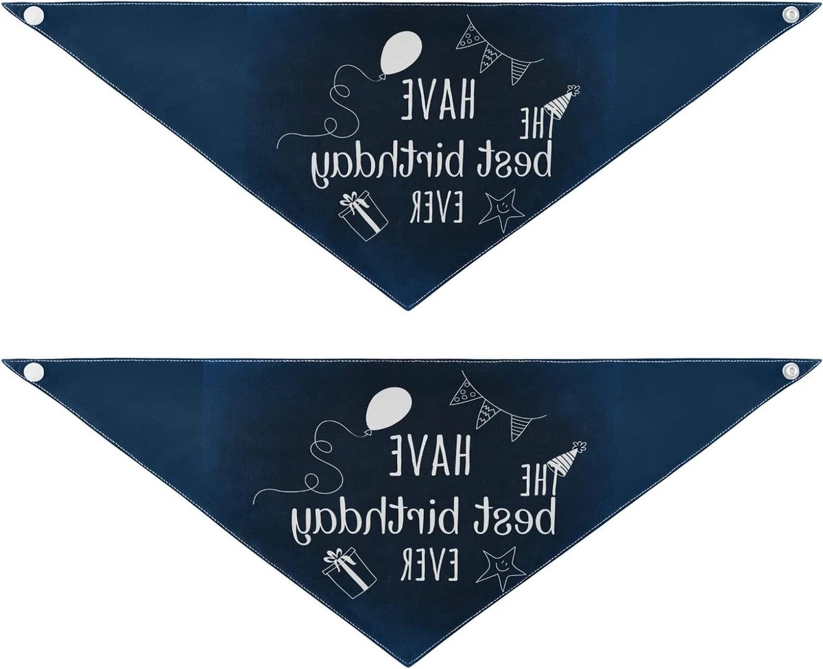 Honden Bandana's - Huisdier Sjaals - Feestelijke Gelegenheden - Wasbaar Dubbelzijdig - Maat S - Blauw