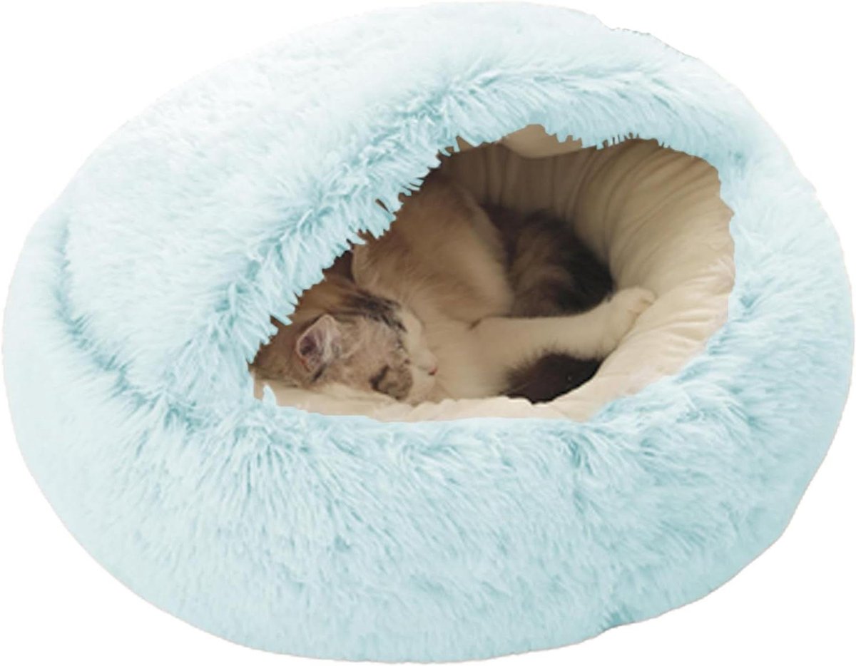 Kattennest Huisdiergrotbed - Kattensofa Mand - Comfortabel Slapen - Opstaande Randen - 50cm - Groen