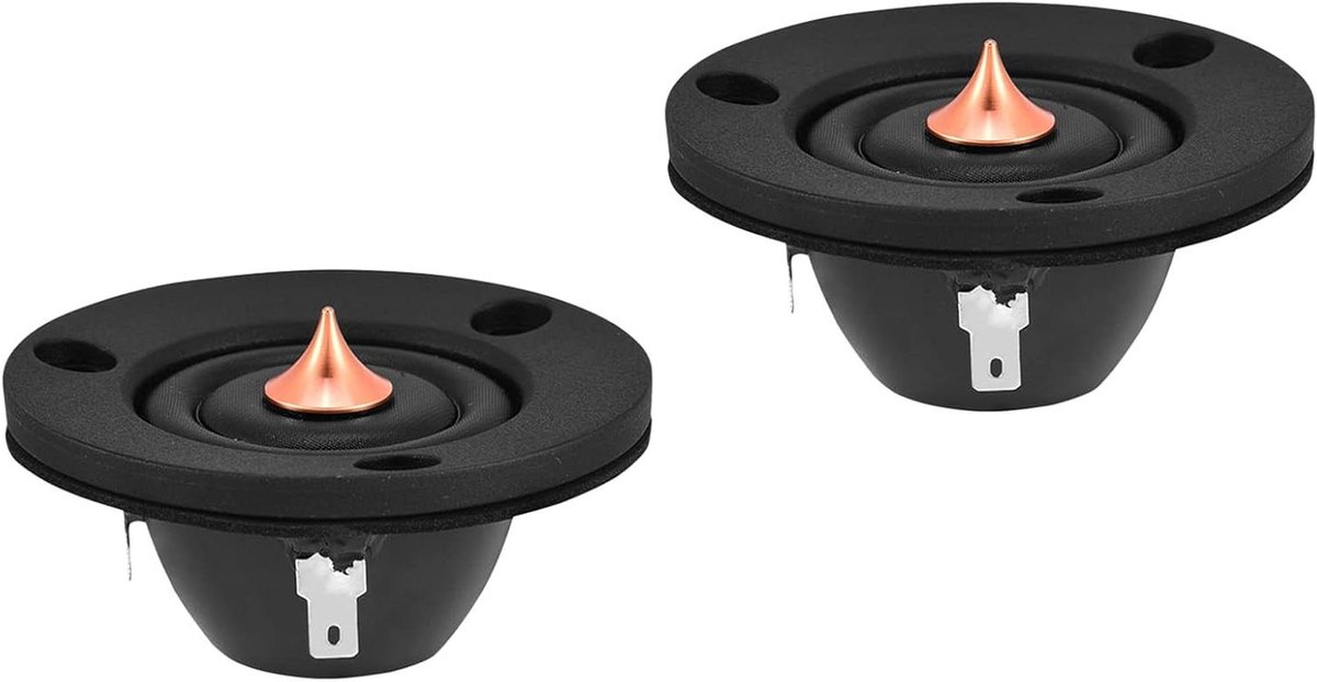 Dome Tweeter Luidspreker - Zijdefilm Speaker - Auto Audio Verbeteren - Zuiver Helder Geluid - 2 Stuks 4 Ohm 30W