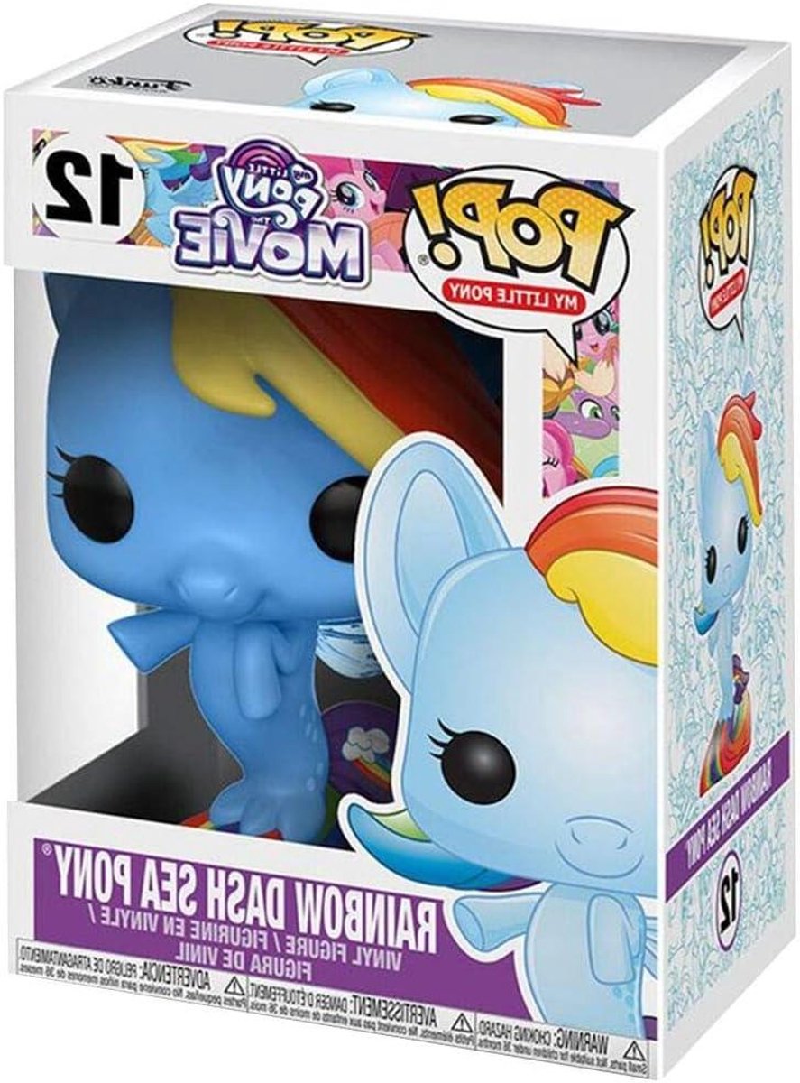 My Little Pony Figuur - Rainbow Dash Pony - Verzamelobject - Zee Pony Stijl - 9 cm - Meerkleurig