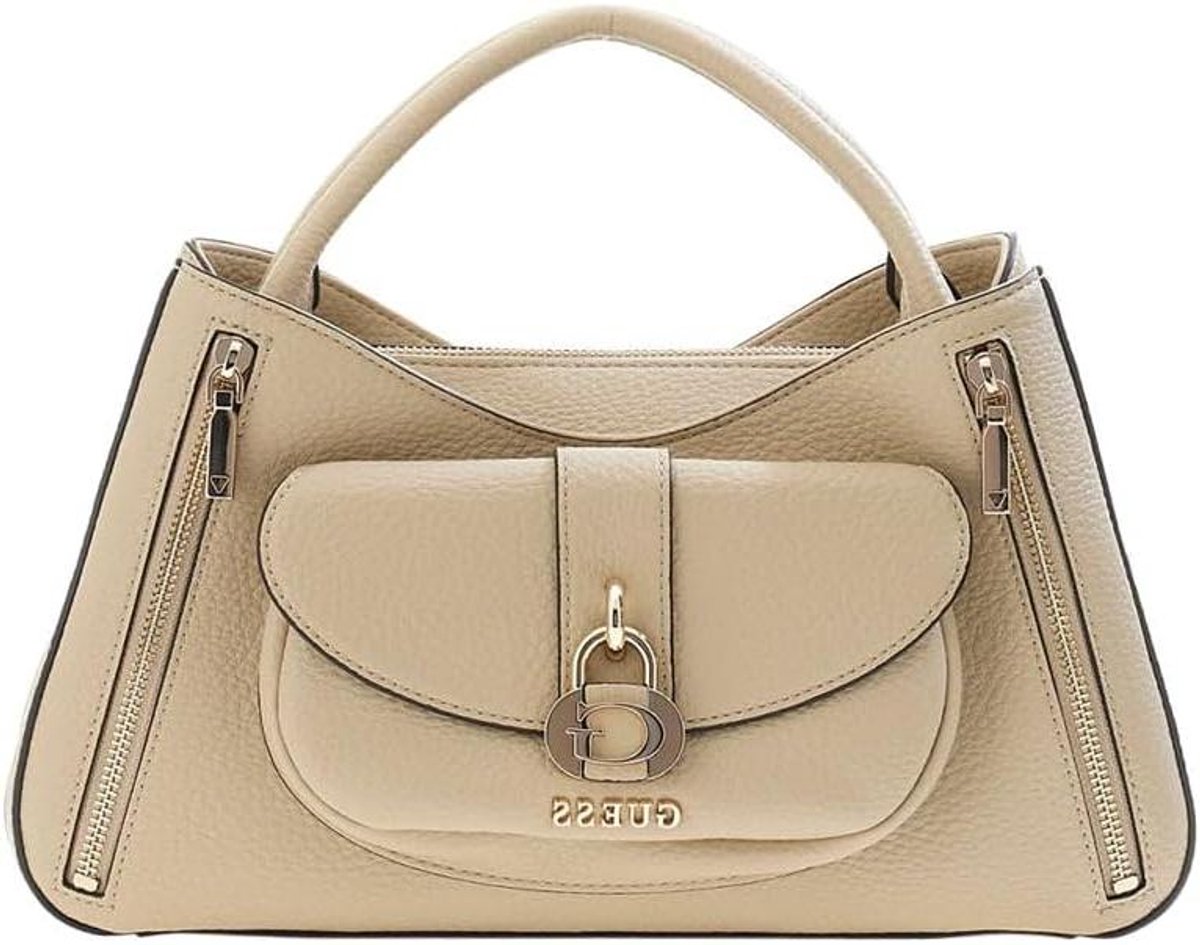 Schoudertas Dames - Crossbody Tas - Dagelijks Gebruik - Kunstlederen Afwerking - 32 x 16 cm - Beige