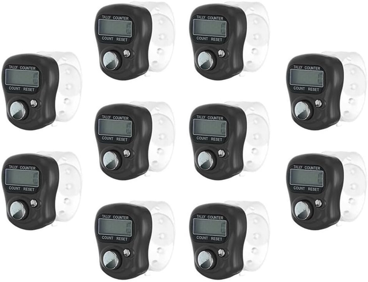 10 Stuks Elektronische Vinger Telmachine - Digitale Mini Handtel voor Sport, Golf en Evenementen