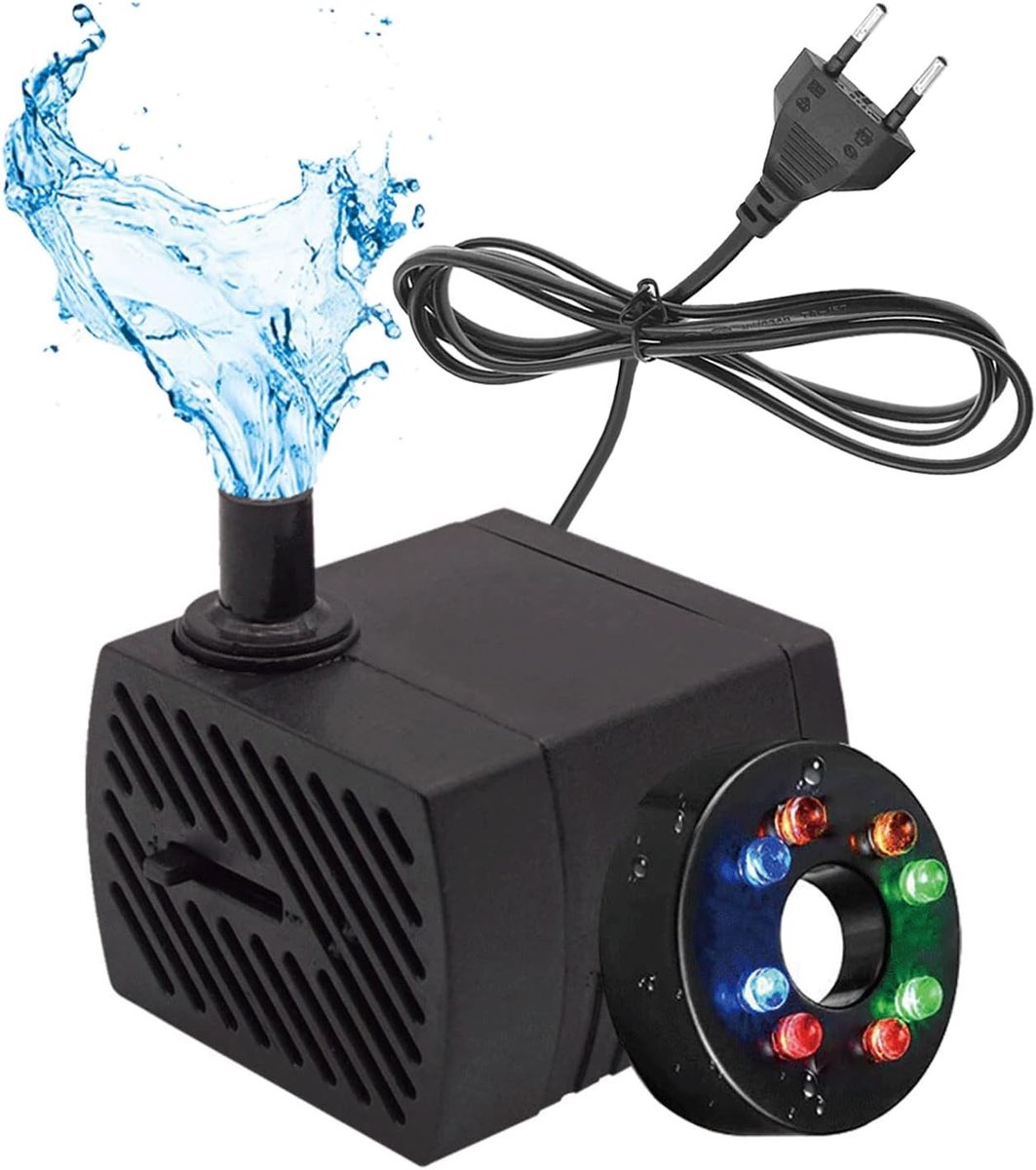 Kamerfontein - Mini Waterpomp - 48 x 48,5 x 35 mm - 280 l/u 4W - Voor Aquarium en Tuin