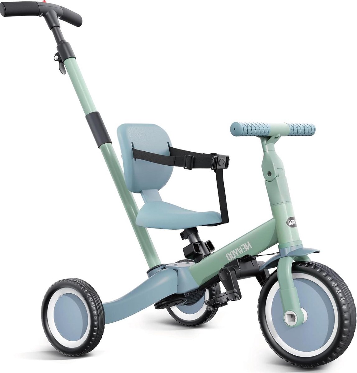 Kinder driewieler - Loopfiets - Buiten spelen - 5-in-1 functie - Tot 110 cm - Groen