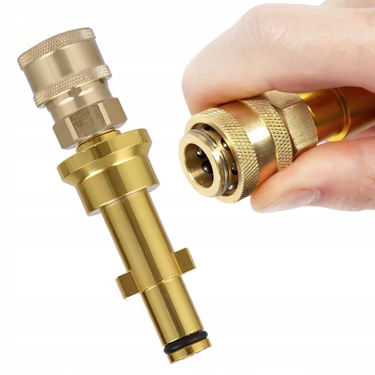 Rosfix Adapter Vervanging Messing - Snelkoppeling 1/4" - Corrosiebestendig, Compact - Geschikt voor Nilfisk, Stihl