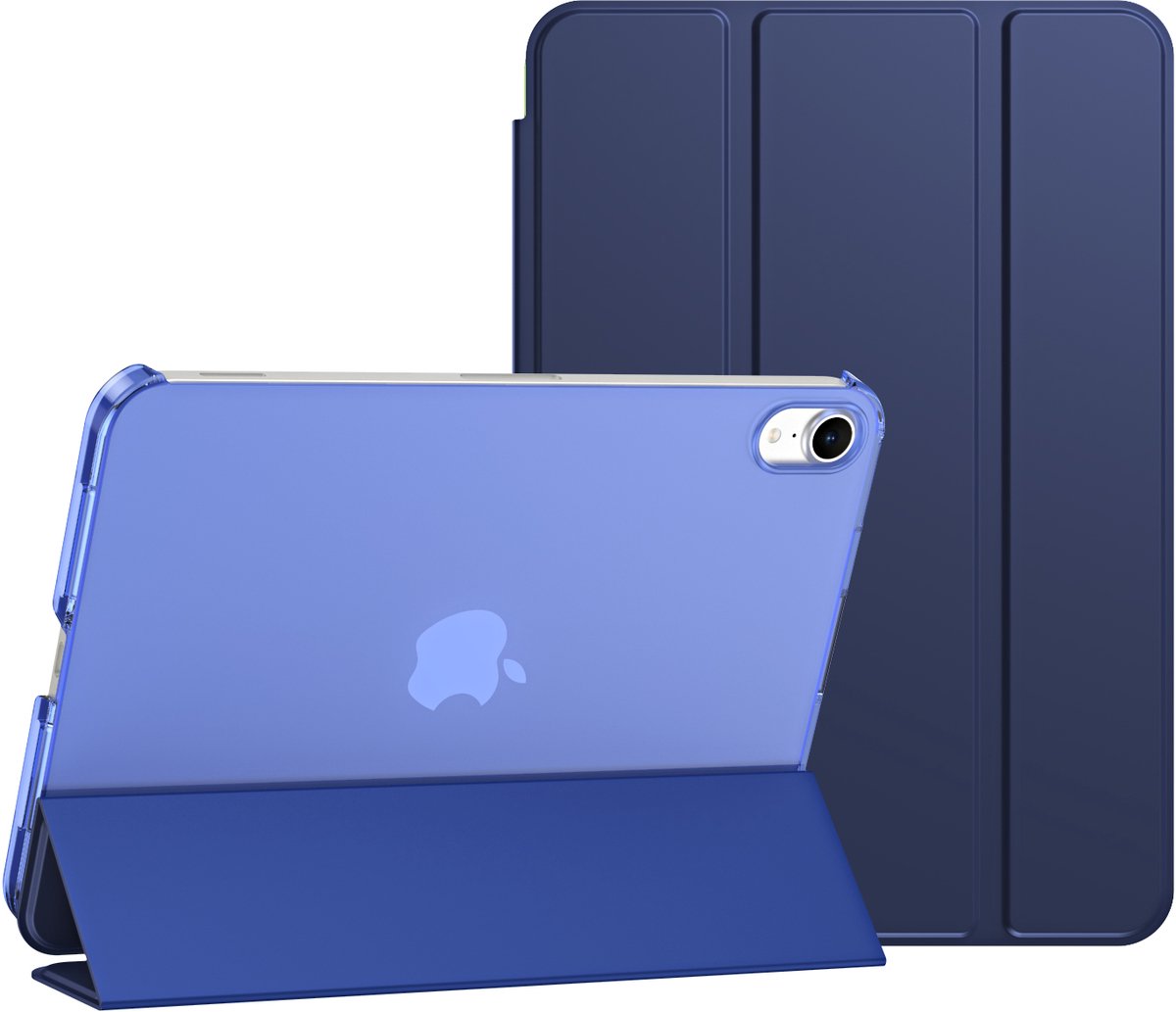 IYUPP Tablet Hoes Geschikt voor iPad Mini 7 (2024) / iPad Mini 6 (2021) Hoesje - Donker Blauw