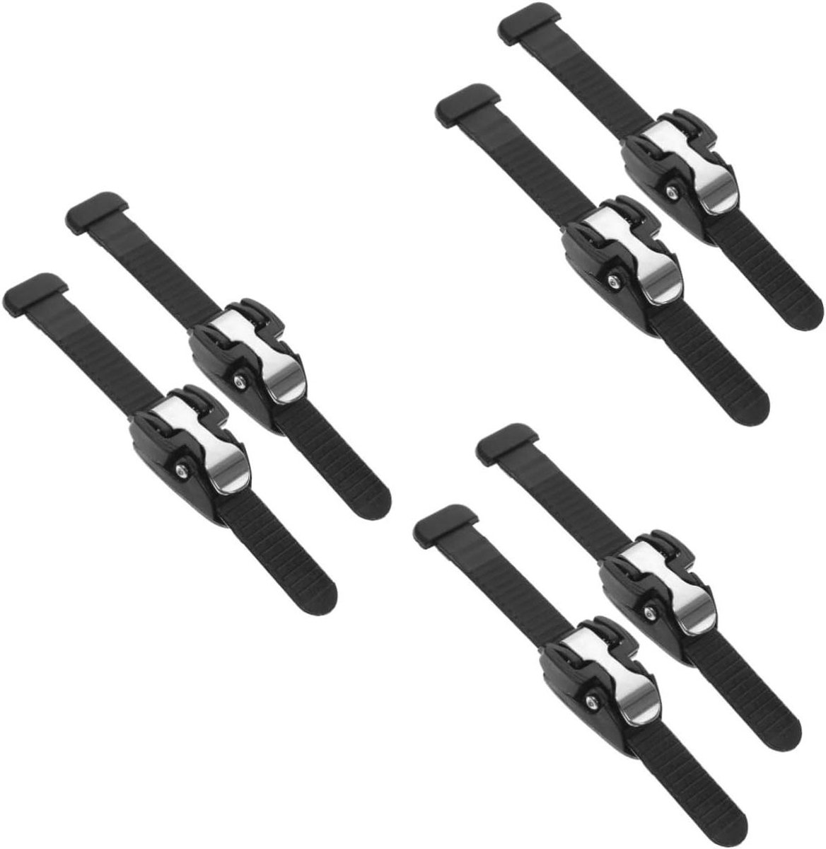 Skate Gespen Set - Roller Skate Riemen - Schoenen Vastzetten - Verstelbare Lengte - 6 stuks - Zwart