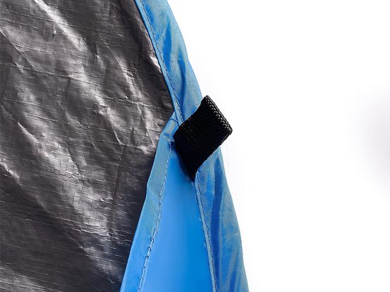 MOZY® - Pop-up Strandtent - Blauw / Zilver - 190 x 120 x 86 cm - met Draagtas - Pop Up Tent - Opvouwbaar - Zonwering - Windbescherming - Zonbescherming van MOZY — afbeelding 3