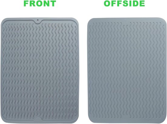 Set van 2 Afwasmatten van Silicone, Warmtebestendige Drainagematten voor Keukengerei en Borden, Ideaal voor Keukenwerkblad en Spoelbak — afbeelding 4