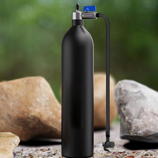 Fietspomp Luchttank - Fietsbanden Pomp - Band Vullen - Tubeless Compatibel - 1.2L 200PSI - Enkele Attribuut — afbeelding 3