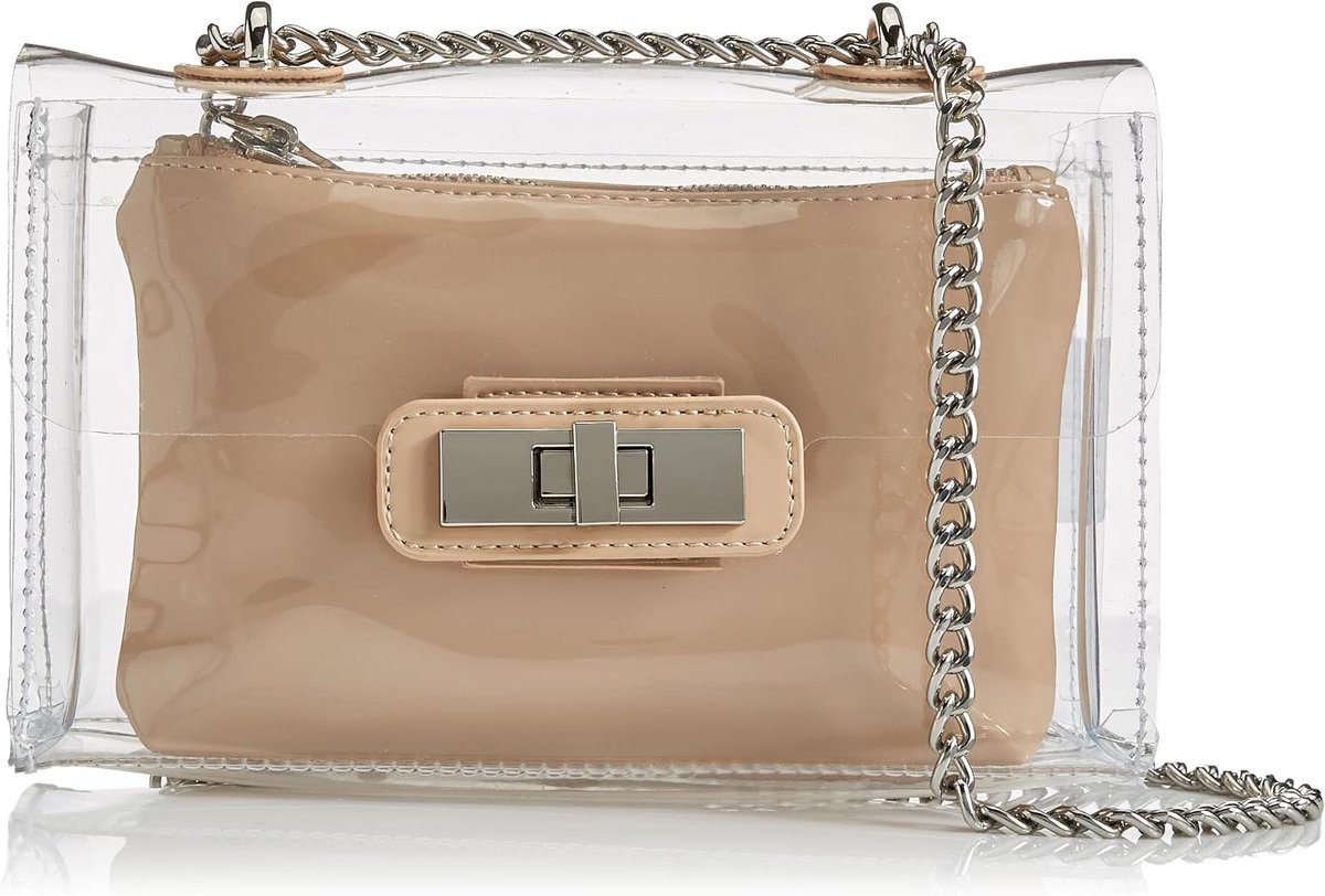 Dames Crossbody Tas - Schoudertas Portemonnee - Veilig Spullen Dragen - Doorzichtig Ontwerp - 20 x 8 x 13 cm