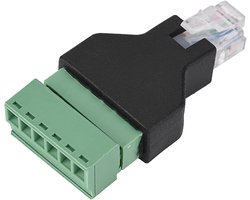 RJ12 Schroefadapter - RJ12 Koppeling Ethernet Splitter - Netwerk Installatie - Slagvast Brandvertragend Plastic - 50x20x11mm - Zwart