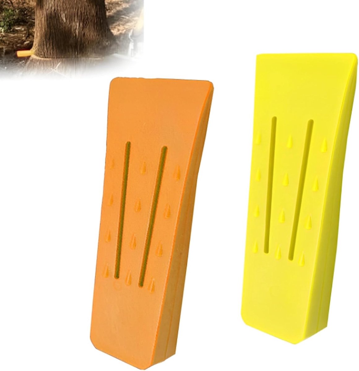 Set van 2 Plastic Wedges voor Bosbouw, Impact- en Koudbestendige Hakaccessoires voor Houtbewerking en Boombeheer