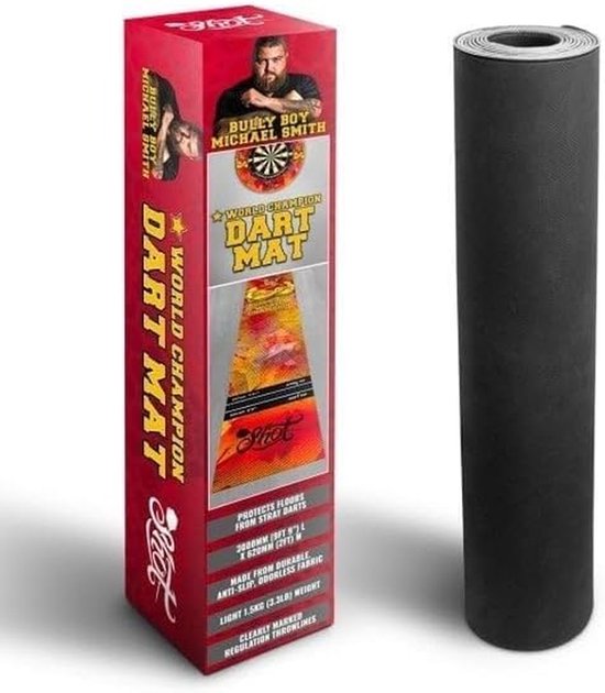 Dartmat Rubber - Vloerbeschermer - Beschermen van vloer - Antislip onderkant - 300x60 cm - Veelkleurig — afbeelding 4