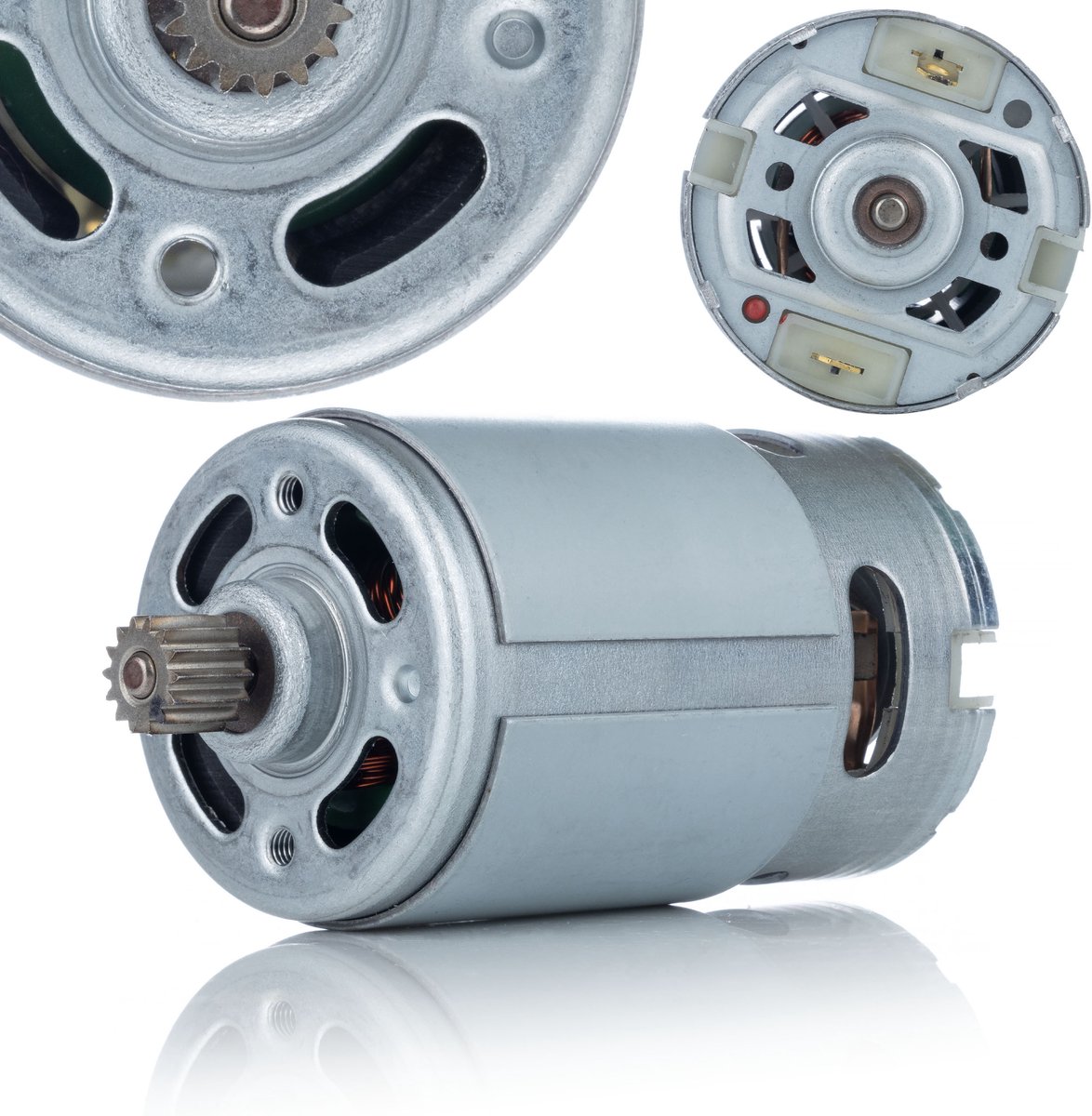 Image of Rosfix Motor RD21-A Borstelmotor - Hoge Prestaties - 21V, 28000 Rpm, 75x37 Mm - Tandwiel Ø8,2 Mm