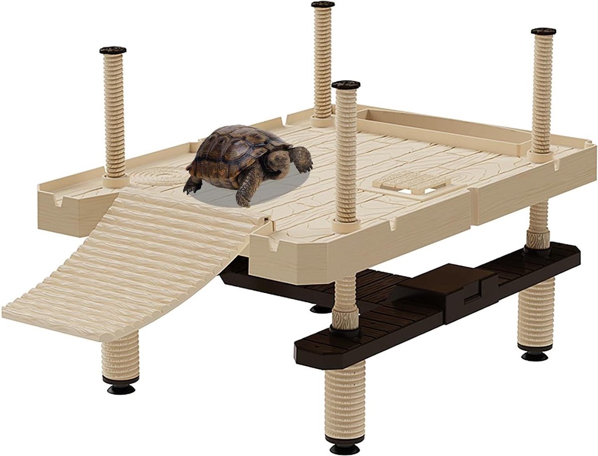 Schildpad Platform - Zonnebank Dock - Zwemmen en Zonnen - Drijvend Zonnebalkon - 40 cm Breed - Wit