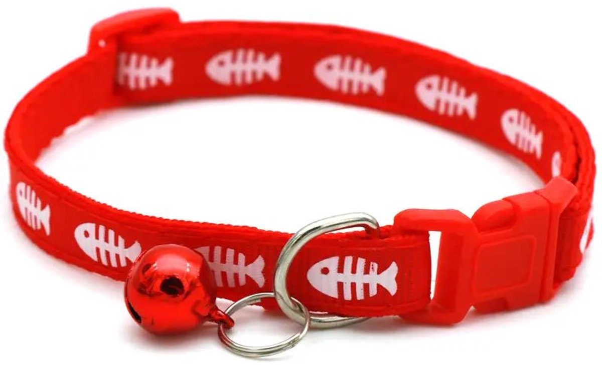 Hondenhalsband visgraat 1x19-32cm, Geel