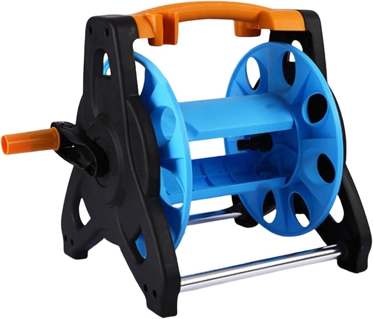 Tuinslanghaspel - Slanghouder Waterslangroller - Tuinonderhoud - Wandmontage - 325 x 32 x 317 cm - Grijs