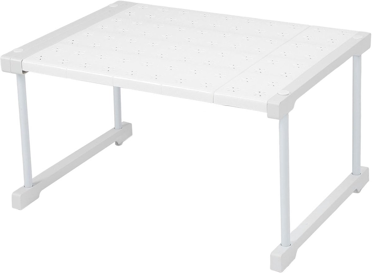 Verstelbare Opbergplank van Koolstofstaal voor Kasten, Ideale Organizer en Scheidingswand voor Keuken en Badkamer (Lengte 67-88 cm)