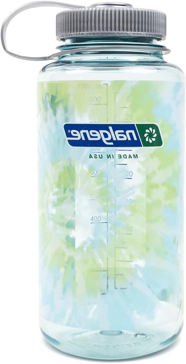 Waterfles - Sportfles Hydratatie - Buitenactiviteiten - BPA/BPS Vrij - 32 Ounces - Zeeschuim Tie-Dye