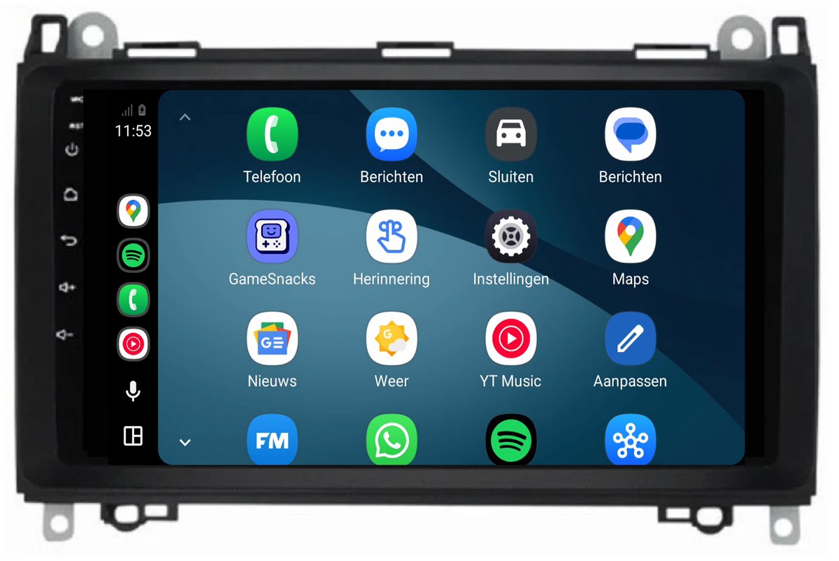 CarPlay autoradio geschikt voor Mercedes Viano | 2006 t/m 2018 | Cartronix CTX-7012 | 2006 2007 2008 2009 2010 2011 2012 2013 2014 2015 2016 2017 2018 | 9 inch | Android 15 | Draadloos Apple CarPlay & Android Auto | 2GB + 32GB | Bluetooth & Wifi
