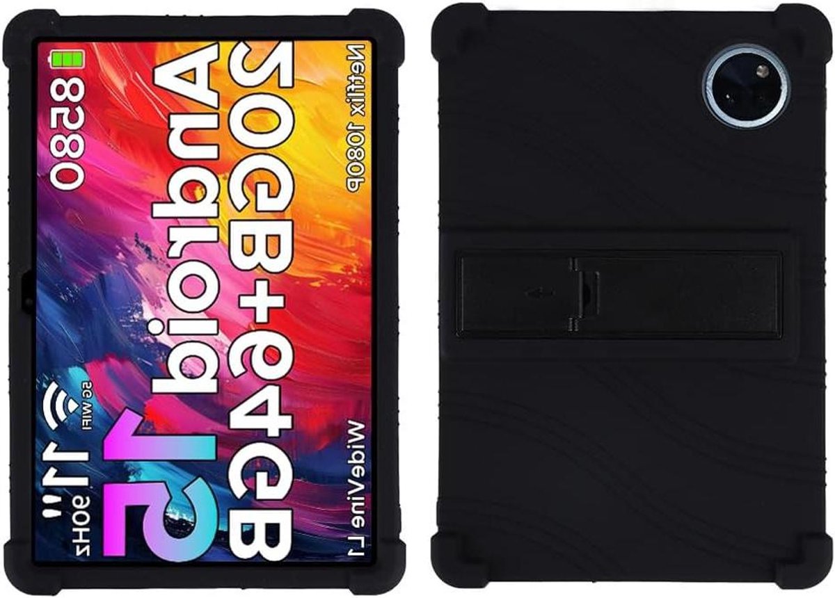 Tablethoes - Beschermhoes - Tablet Beschermen - Inklapbare Standaard - 11 inch - Zwart