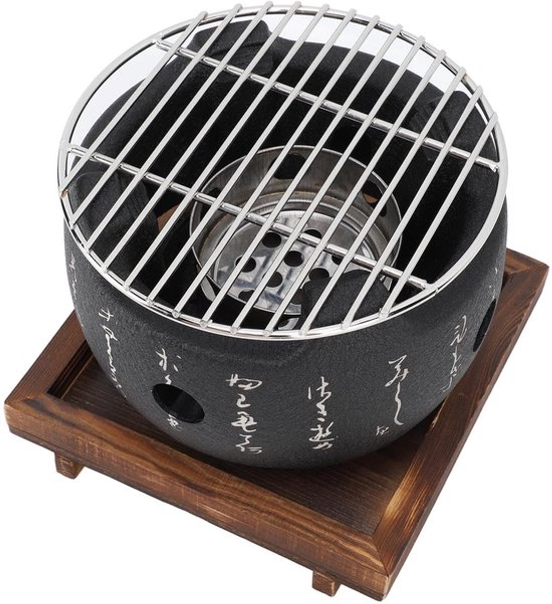 BBQ Grill Gelijkmatige Verwarming - Houtskoolkachel - Draagbaar Ontwerp - Multifunctioneel Gebruik - Snel Opwarmen - Geschikt voor Vlees en Groenten - Barbecue