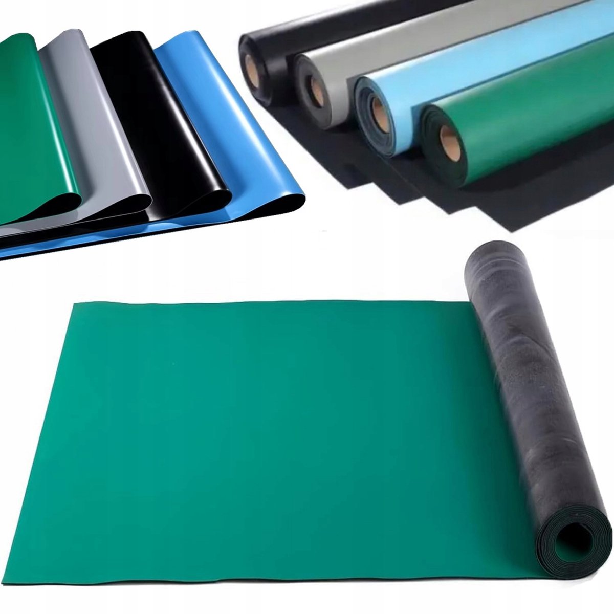 Rosfix Antistatische Mat Rol - ESD Bescherming - 1,2 m X 10 m, 2 mm Natuurrubber
