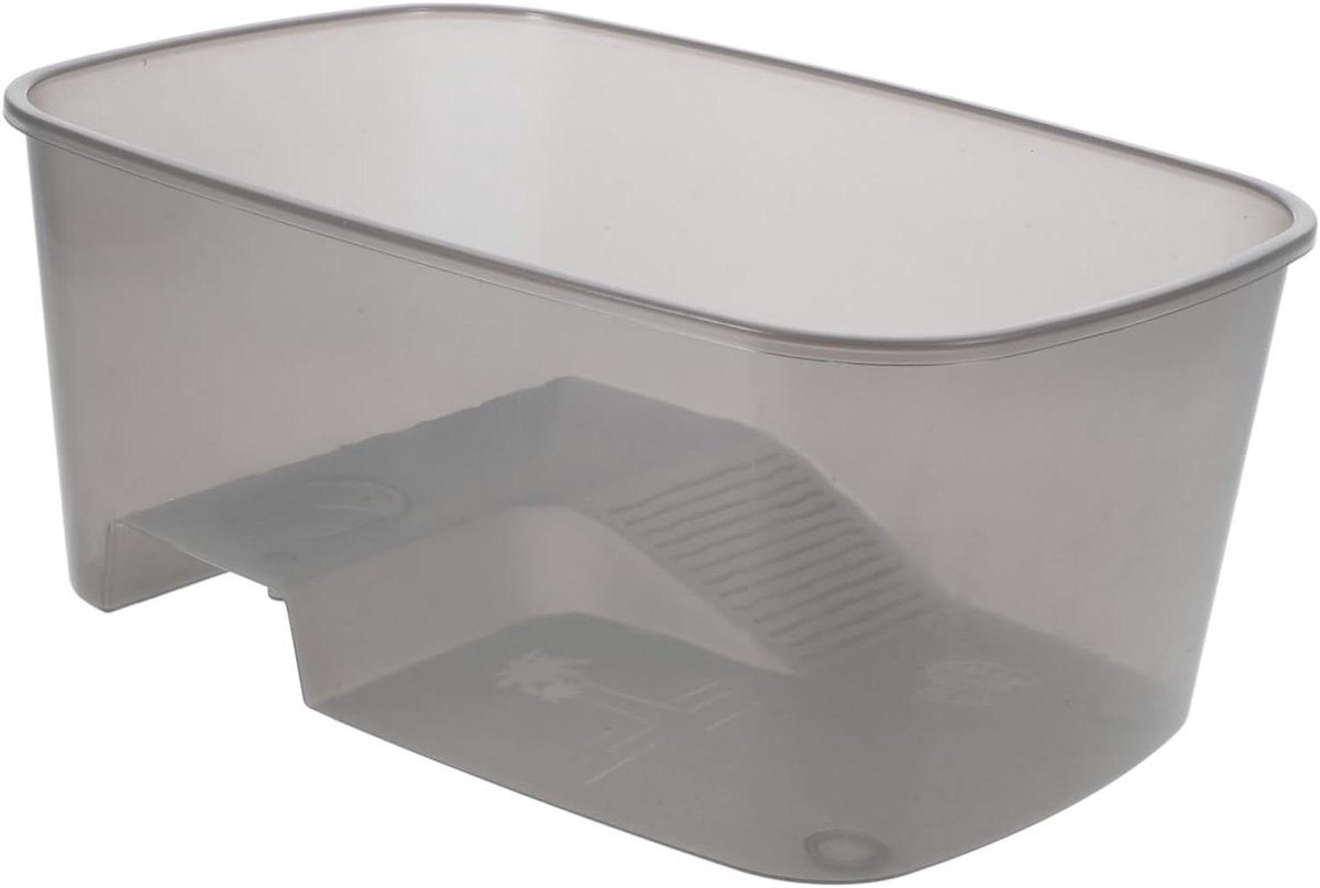 Kweekhabitat Schildpadden - Terrarium Reptielen - Huisdieren Huisvesten - Met Zonneplatform - 33 cm - Donkergrijs