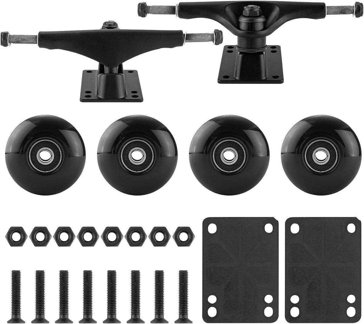 Skateboard Onderdelen Kit Skateboard Hardware Set Skateboarden Bouwen Duurzame Aluminiumlegering Past 75-8″ Deck
