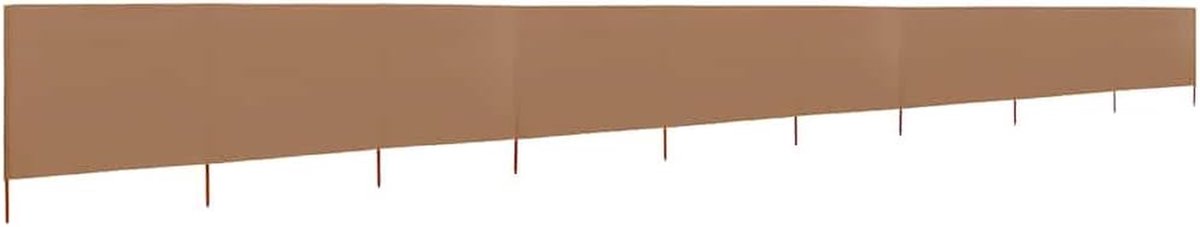 Windscherm 9 panelen - Strand windscherm - Buiten ontspannen - Opvouwbaar ontwerp - 1200 x 120 cm - Taupe
