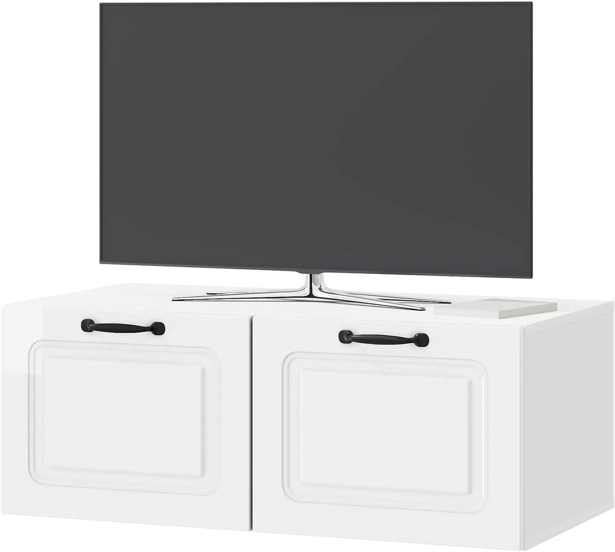 Tv-kast Wandmontage - Wandmeubel Media - Media Organiseren - Hoogglans Afwerking - 785 x 41 x 30 cm - Wit