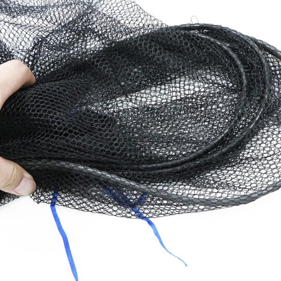 Visnet - Zwart - 28 x 28 x 82 cm - Opvouwbaar Nylon Schepnet - Voor Vissers — afbeelding 3