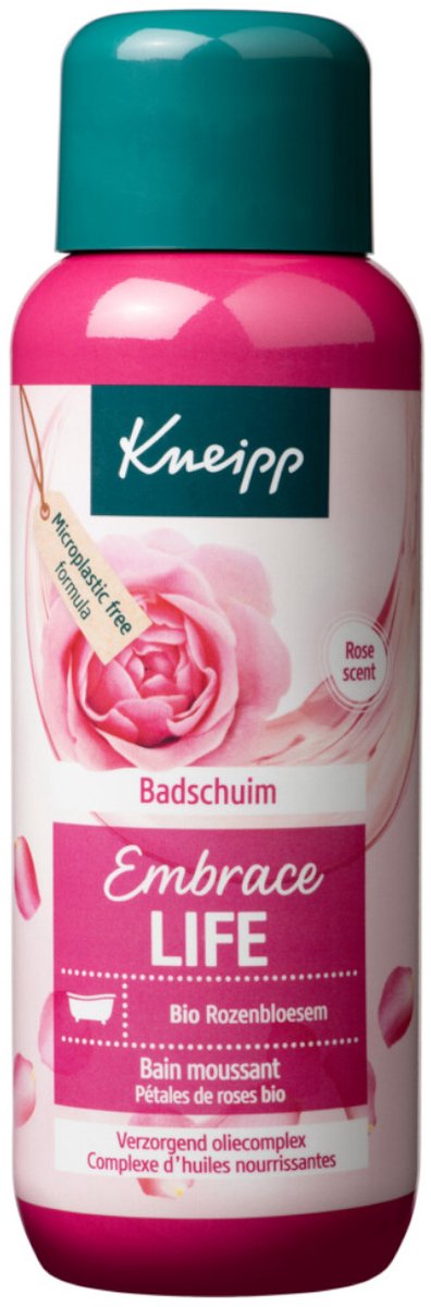 Kneipp Embrace Life - Badschuim - Met biologische rozenbloesem - Anti-Aging verzorging - Voor de rijpere huid - Bloemig - Vegan - 400 ml