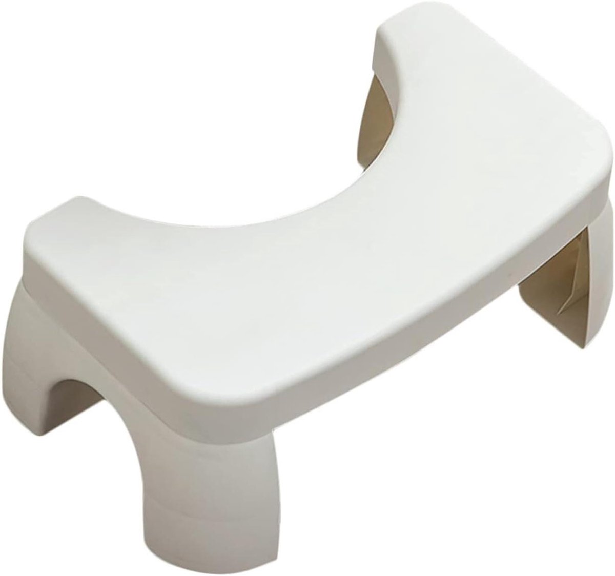 Toiletkruk - Poepkrukje Opstapje - Ontlasting Verbeteren - Antislip Ontwerp - 40 x 22 x 17 cm - Wit