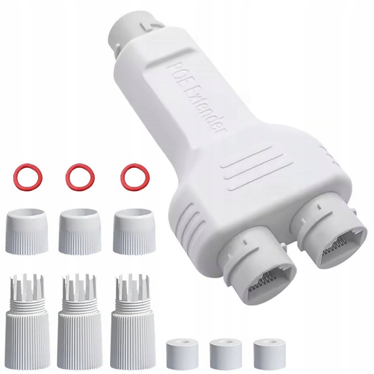 Rosfix POE Extender SPT-POE/2-POE-OUTDOOR-V2 - Hermetische Outdoor Extender 1x in 2x OUT