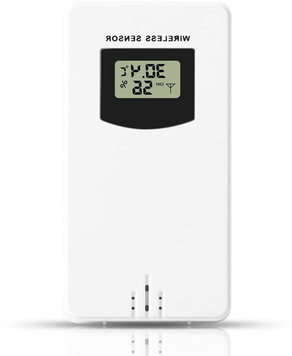 Weerstation Draadloze Sensor - Temperatuur Vochtigheid Meter - Buiten Weer Meten - Waterdichte Digitale Weergave