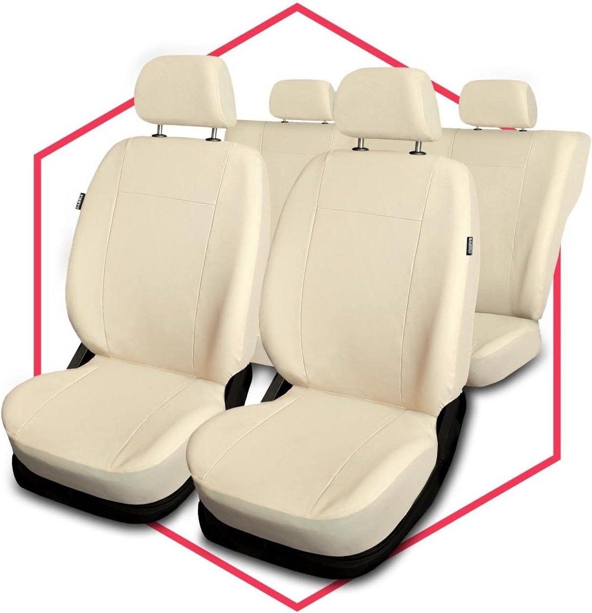 Stoelhoezen Set - Autostoelhoezen - Auto Beschermen - Universele Pasvorm - Complete Set - Beige