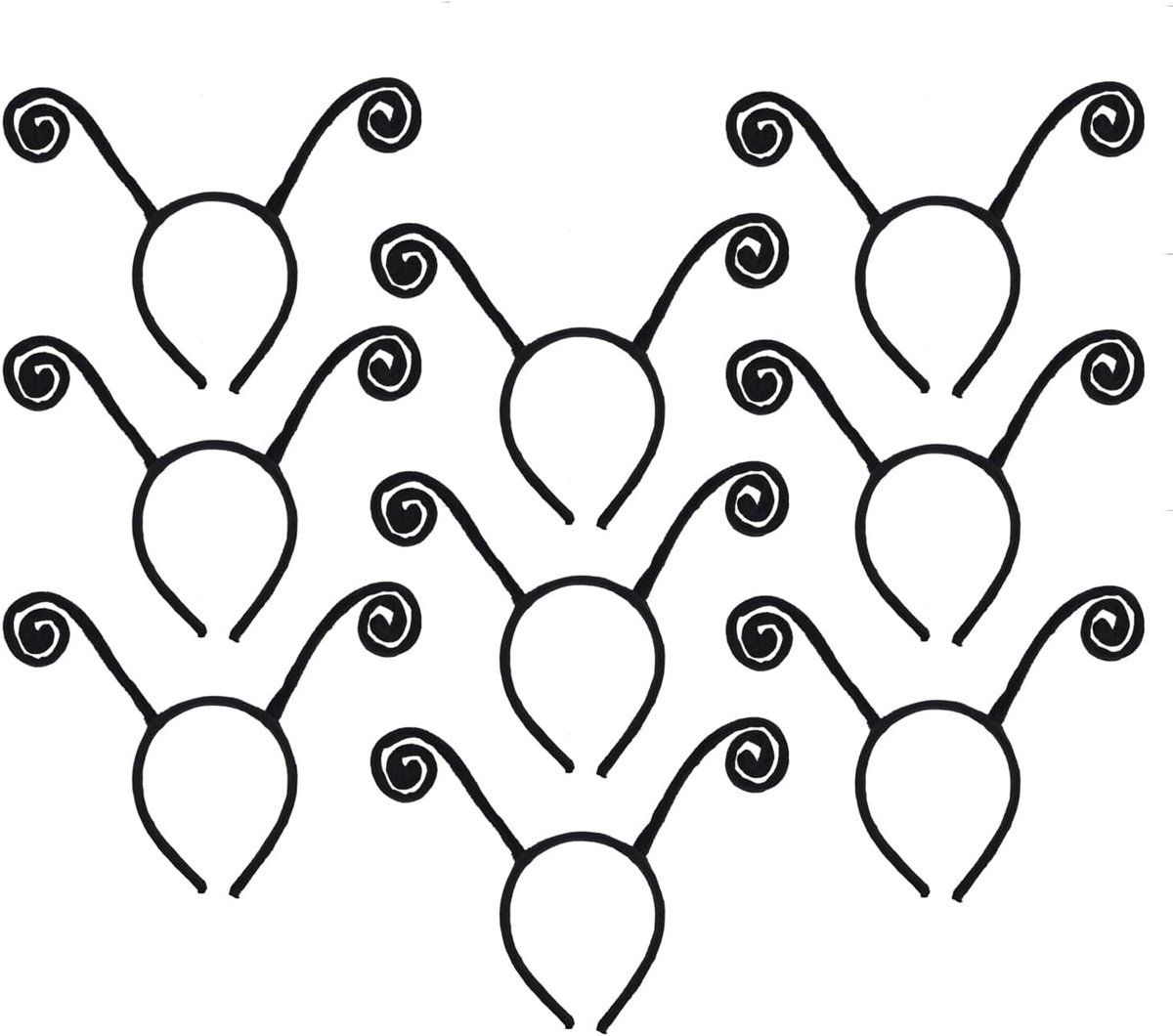 9-delige Vlinder Haarband Set - Zwarte Vlinder Insect Haaraccessoires voor Halloween Kostuums en Feestjes