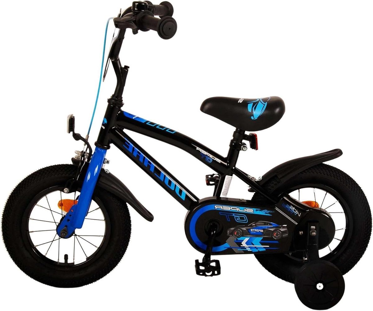 Kinderfiets - Jongensfiets - Leren Fietsen - Gesloten Kettingkast - 12 inch - Blauw