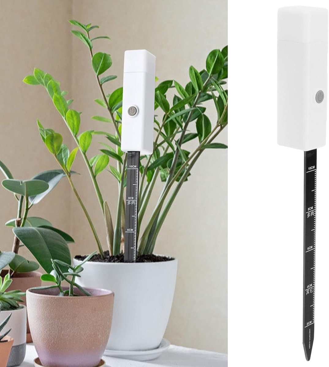 Bodemvochtmeter - Plantenmeter Vochtsensor - Plantenverzorging - Wortelvriendelijk Ontwerp - 51g - Groen