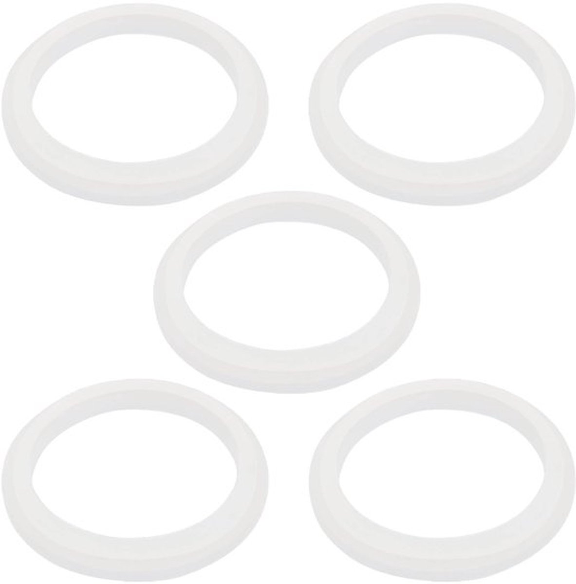 Rubber Seal A Pakkingen - 5x Rubber Seal - Compatibel met Lay Z/Lazy Spa - Binnendiameter 3,8 cm - Buitendiameter 4,9 cm - Wit Siliconenrubber - Afdichtingen