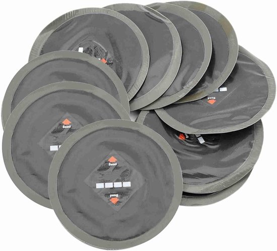 Autoband Reparatie Pleisters - Koude Patches Rubber - Lekke Banden Repareren - Hoogwaardig Natuurrubber - 90 mm Diameter - Zwart — afbeelding 2