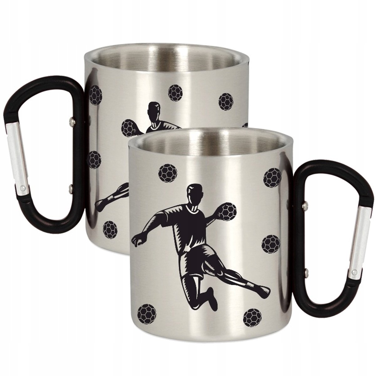 Metalen Mok met Karabijnhaak - 300ml - Sport Cadeau