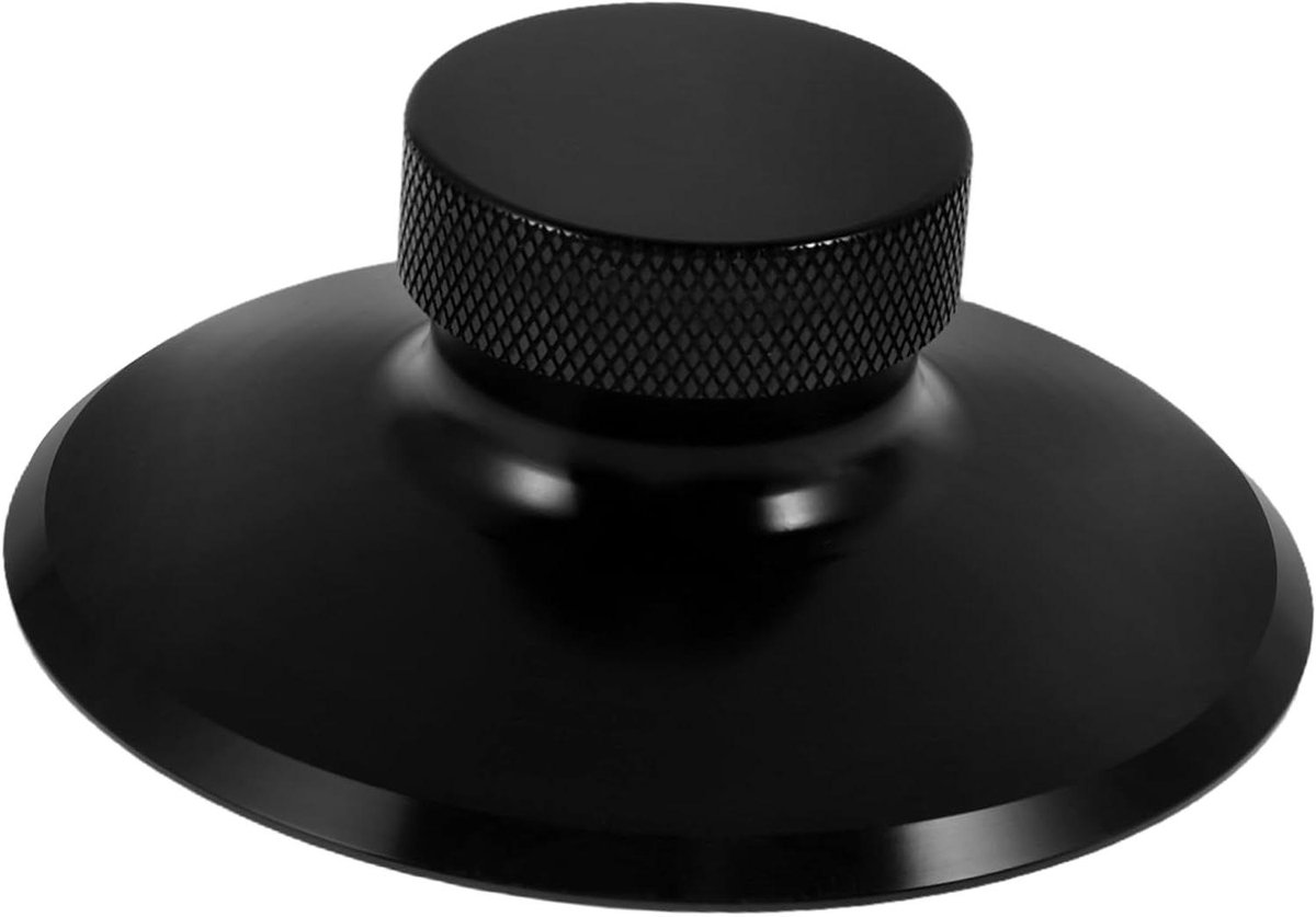 Platenspeler Stabilisator - Trillingsdemper Vinyl - Stabiele Rotatie - Aluminium Constructie - 7.8 x 7.8 x 3 cm - Zwart
