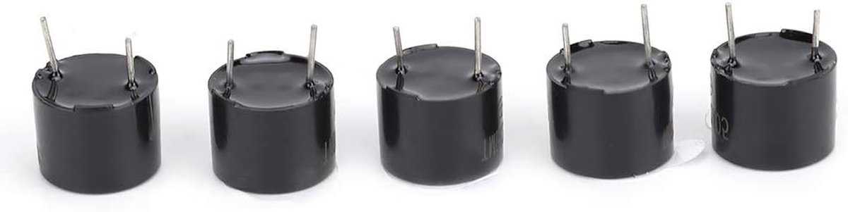 Elektromagnetische Zoemer - Geluidssignaal Module - Elektronica Projecten - Lange Klank - 10 Stuks - Zwart