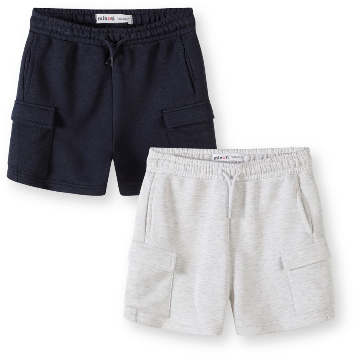 Minoti korte broek jongens 2-pack cargo - katoen - donkerblauw