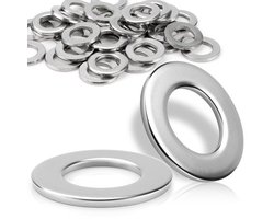 Mbsomnus 60 stuks sluitringen M4 platte sluitringen DIN125 sluitringen roestvrij staal 304 metalen ringen voor schroeven moeren schroefdraadstang